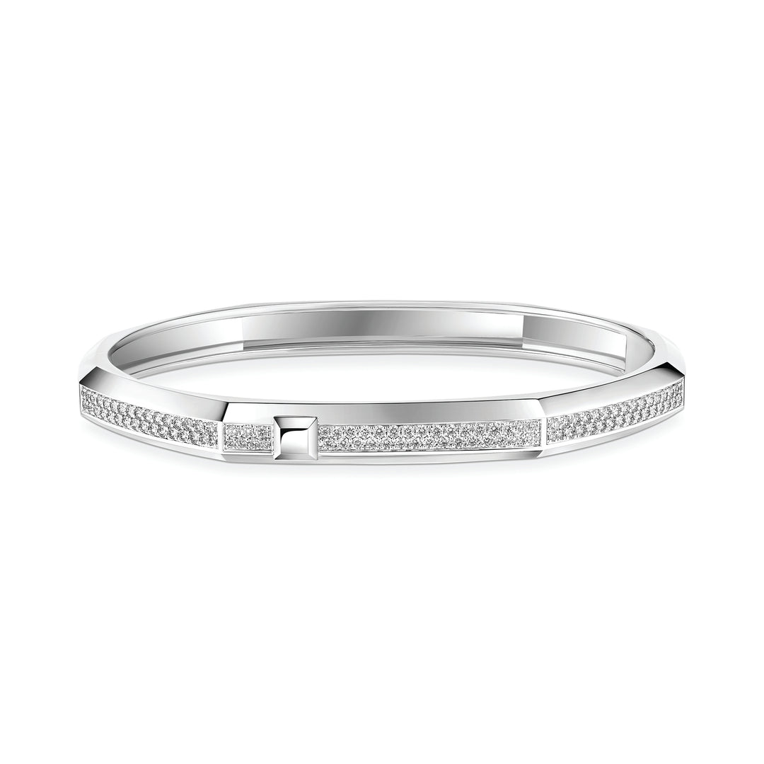 Bracelet Messika Moderniste pavé en or blanc 18k et diamants 14572-WG