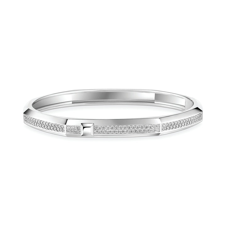 Bracelet Messika Moderniste pavé en or blanc 18k et diamants 14572-WG
