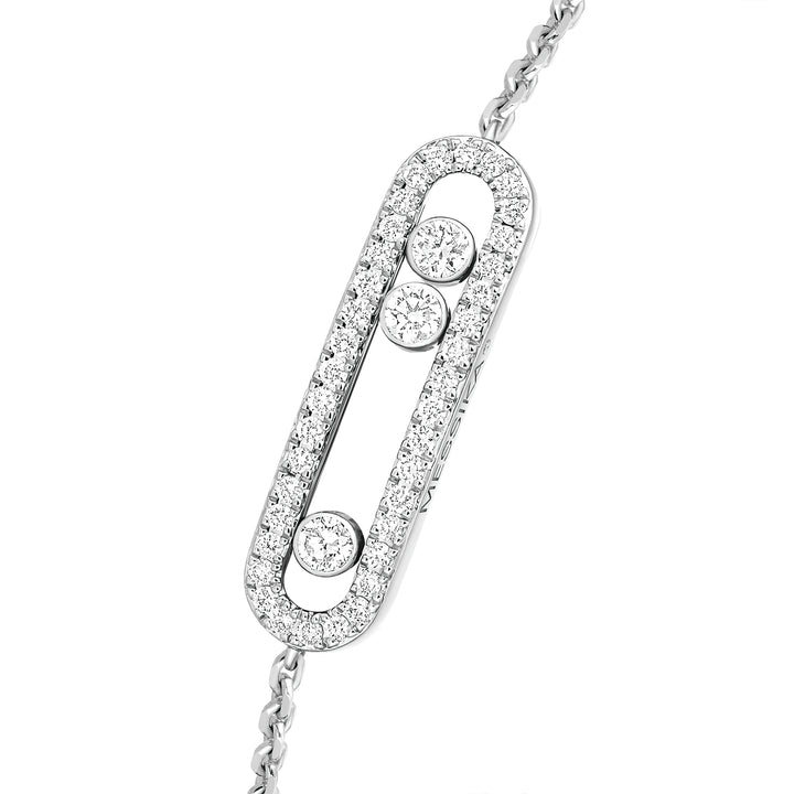 Bracelet Messika Baby Move Pavé en or blanc 18k et diamants 04325-WG