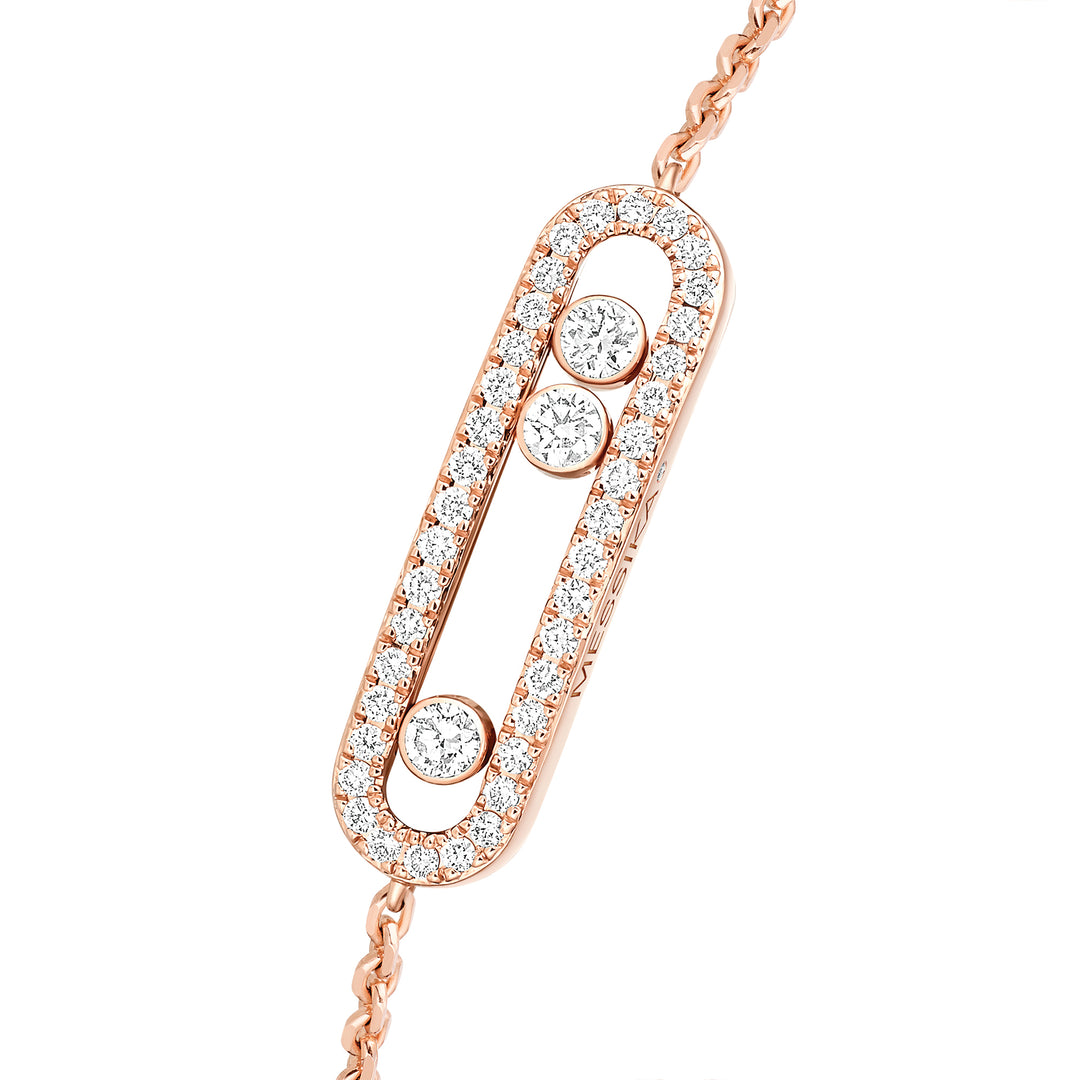 Bracelet Messika Baby Move Pavé en or rose 18k et diamants 04325-PG