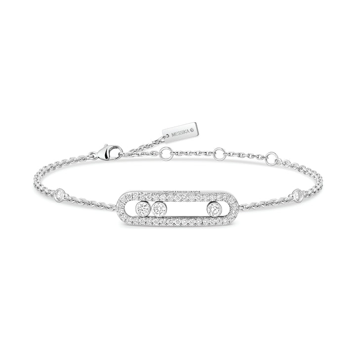 Bracelet Messika Baby Move Pavé en or blanc 18k et diamants 04325-WG