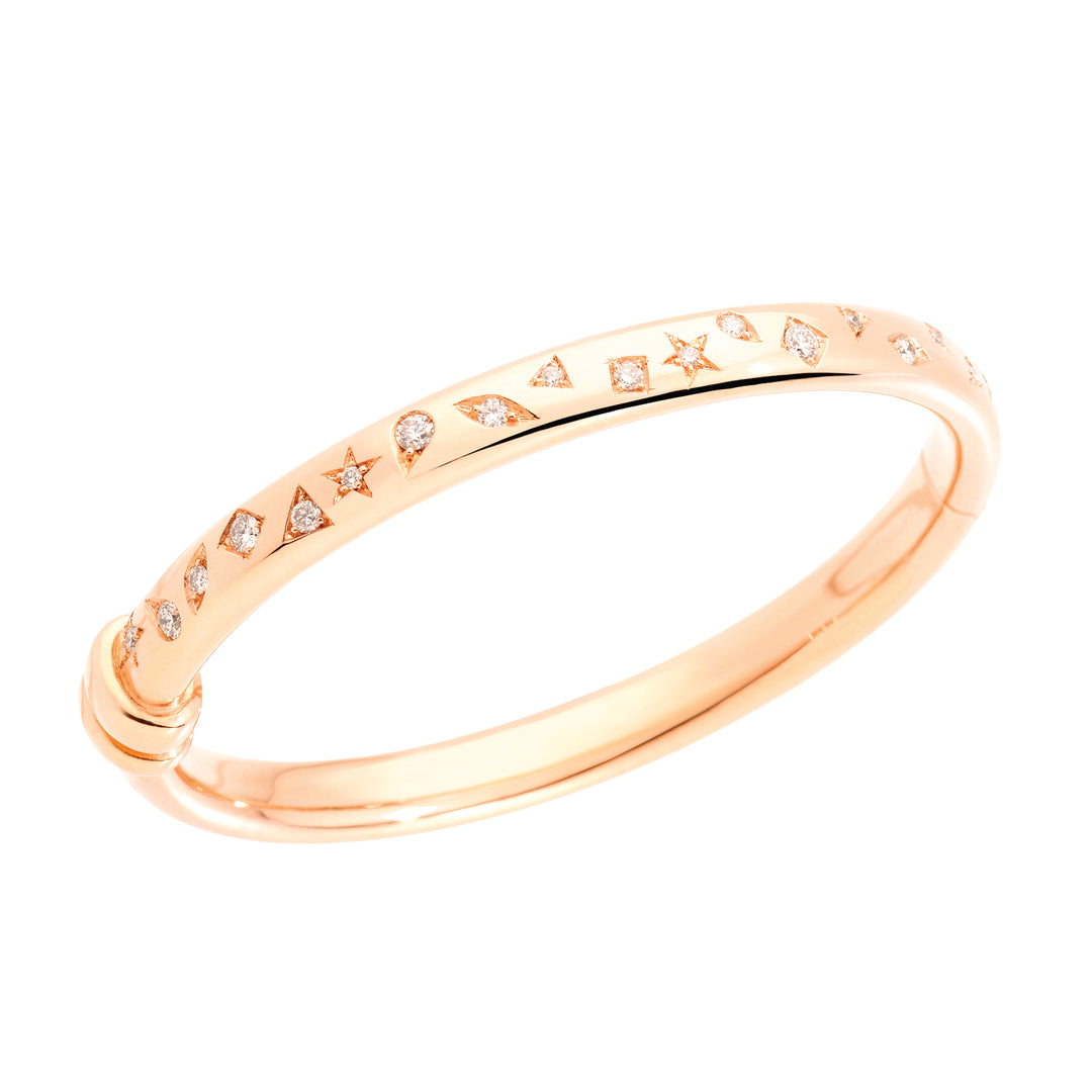 Pomellato Iconica 18k rose gold and diamond bracelet PBC1000-O7000-DB000
