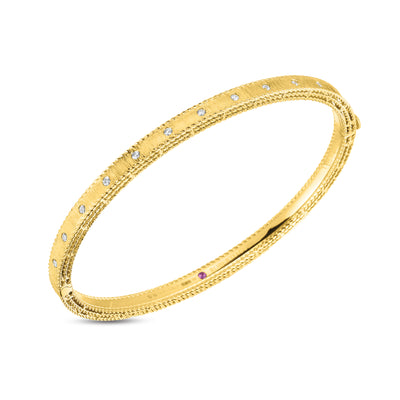 Roberto Coin Diamond Princess bracelet in 18k yellow gold and diamonds 7771854AYBAX
