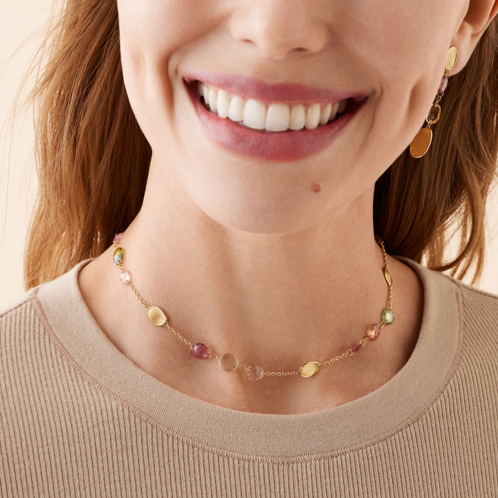 Collier Marco Bicego Lunaria en or jaune 18k tourmalines multicolores CB2867_TM01_Y_02