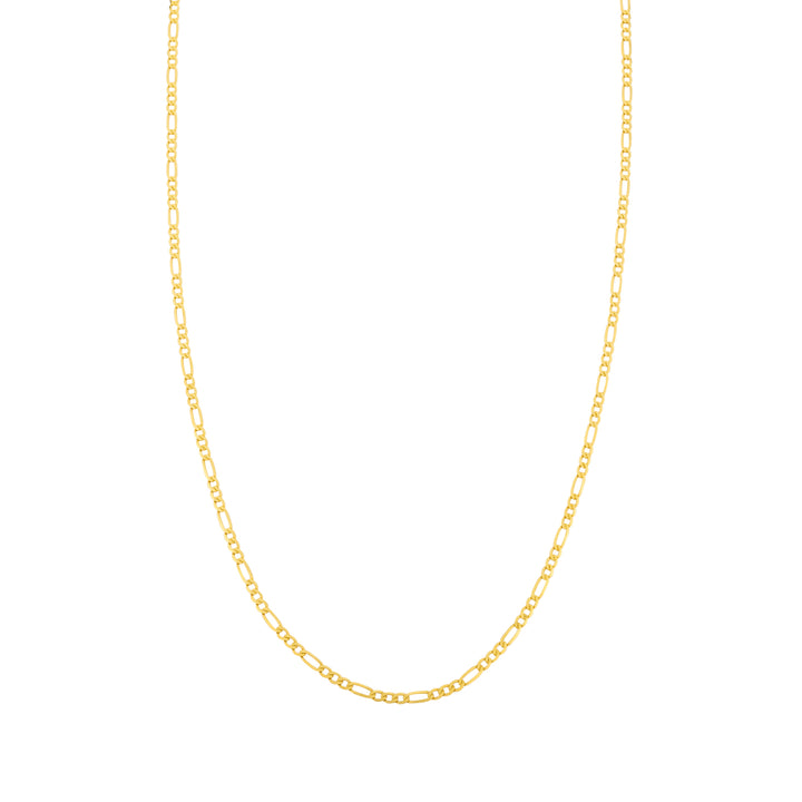 18K Yellow Gold Figaro Style Chain 2.5 mm