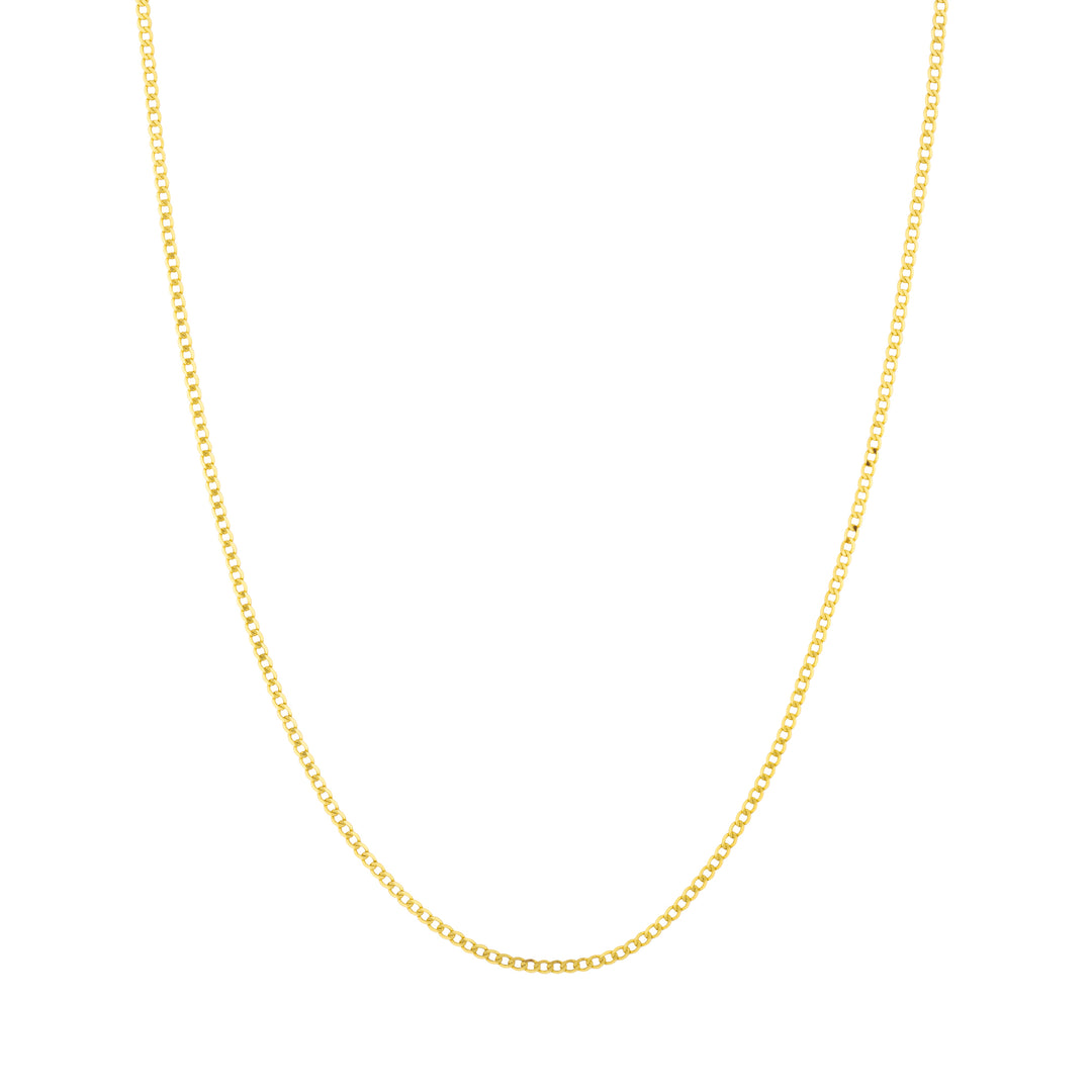 2 mm 18K yellow gold curb chain