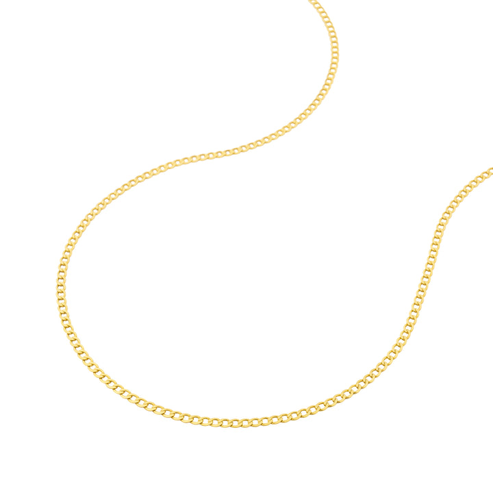 2 mm 18K yellow gold curb chain