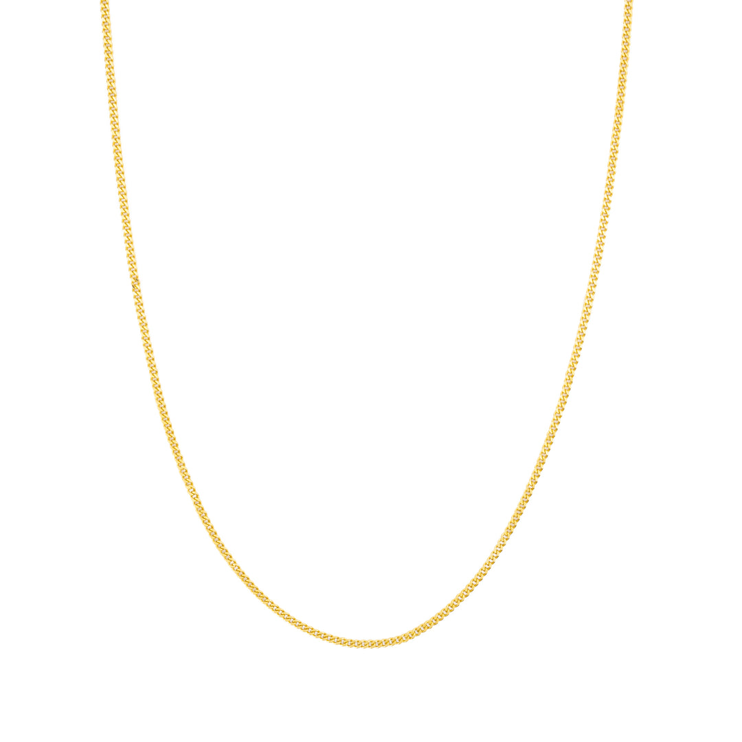 2.1 mm 18K yellow gold curb chain