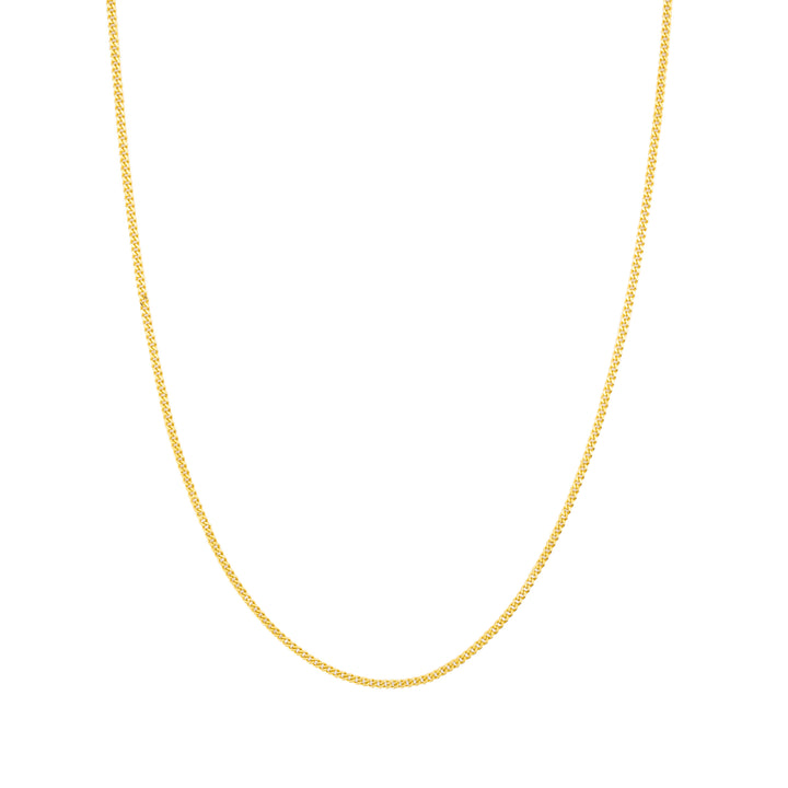 2.1 mm 18K yellow gold curb chain
