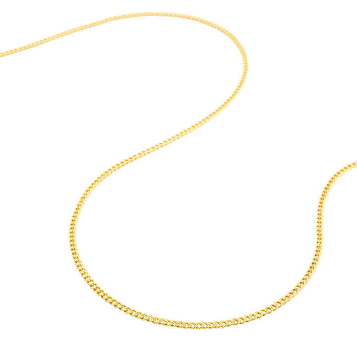 2.1 mm 18K yellow gold curb chain