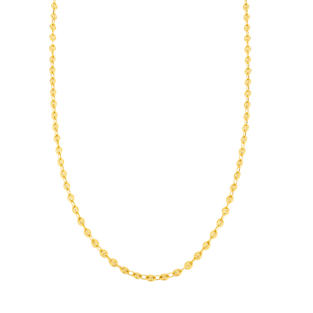 Chaîne en or jaune 18K style marina de 4 mm