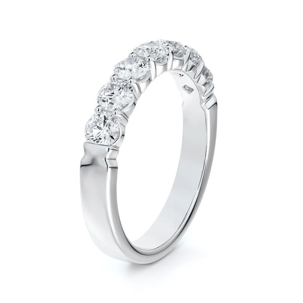 Forevermark anniversary ring in 18K white gold set with diamonds