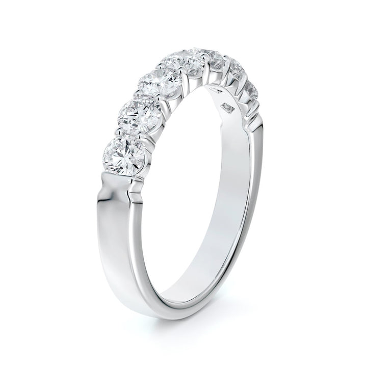 Forevermark anniversary ring in 18K white gold set with diamonds
