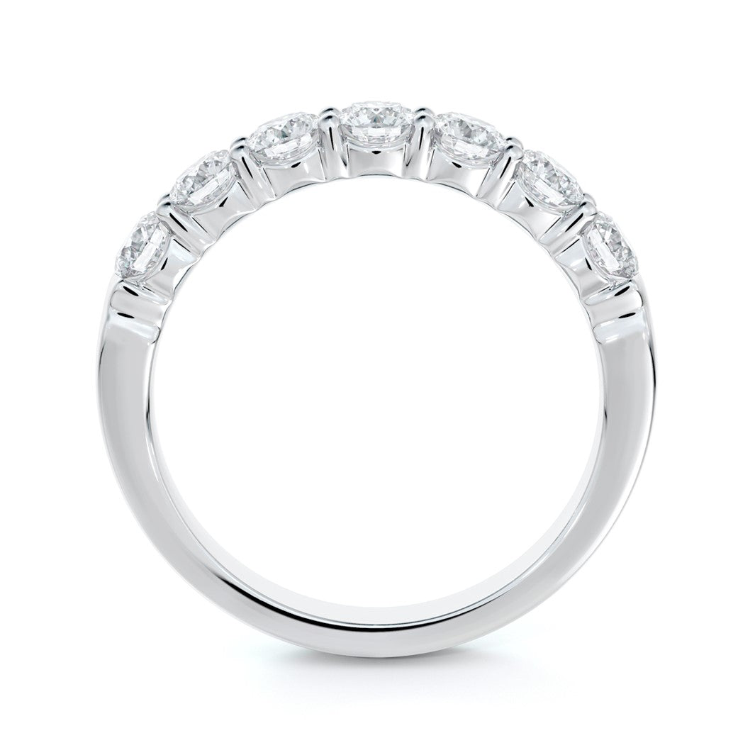 Forevermark anniversary ring in 18K white gold set with diamonds