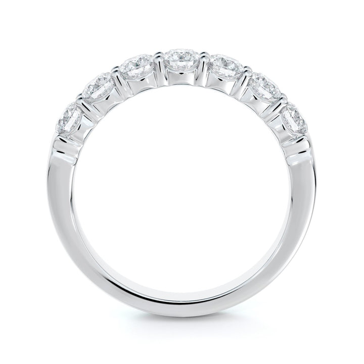 Forevermark anniversary ring in 18K white gold set with diamonds