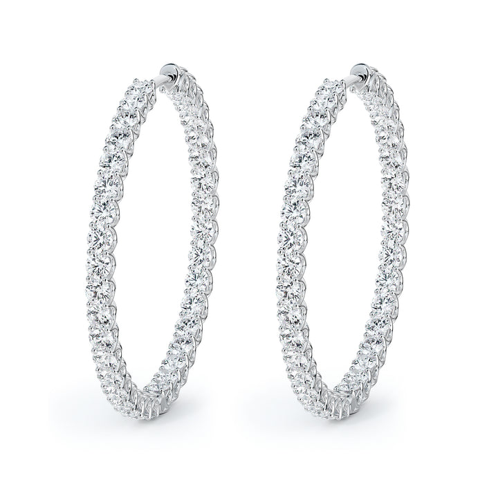 Boucles d'oreilles anneaux à diamants