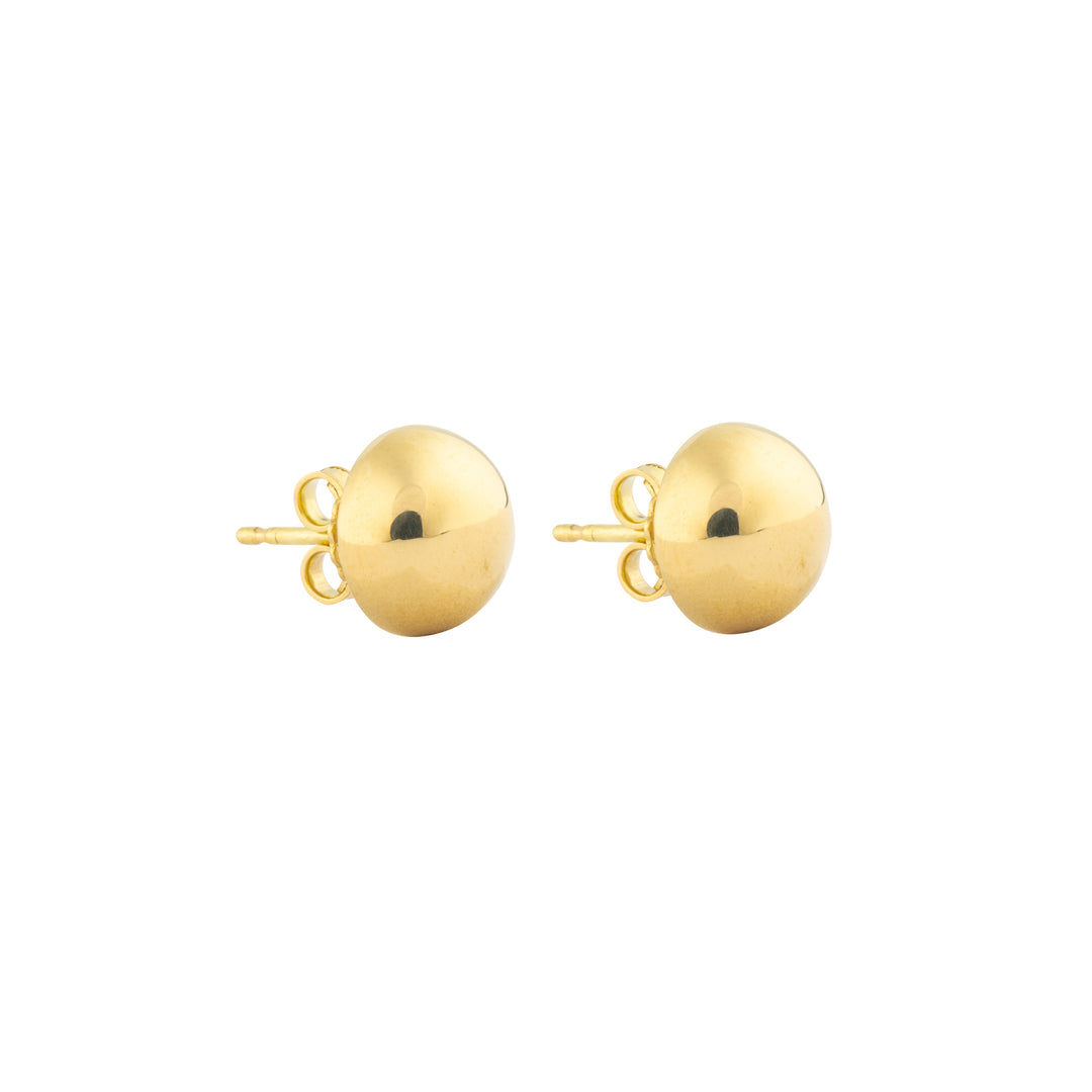 Boucles d'oreilles en or jaune 18K style clou 10 mm