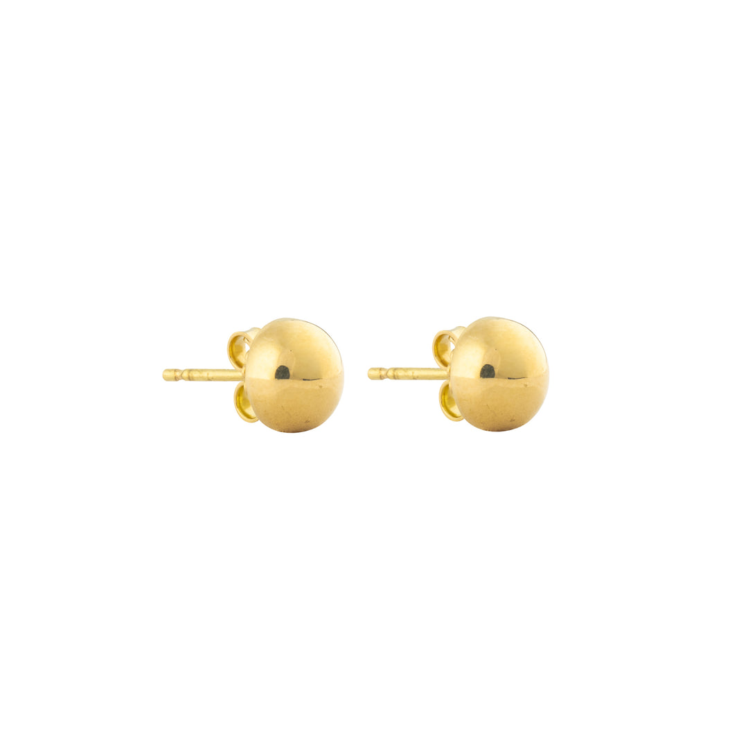 Boucles d'oreilles en or jaune 18K style clou 8 mm