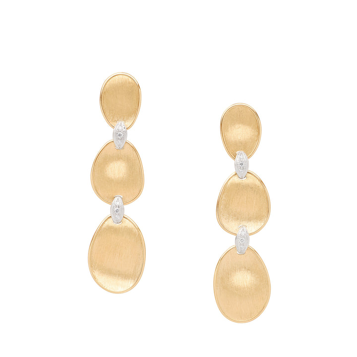 Boucles d'oreilles pendantes Marco Bicego Lunaria Diamonds en or jaune 18k OB1461_B_YW_Q6