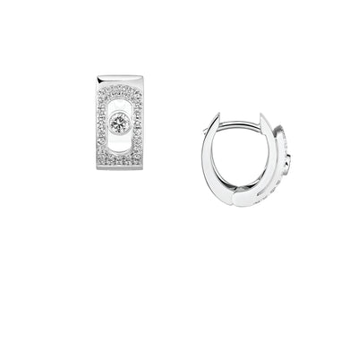 Boucles d’oreilles Messika Move Noa créoles pavées 12 mm en or blanc 18k et diamants 15416-WG