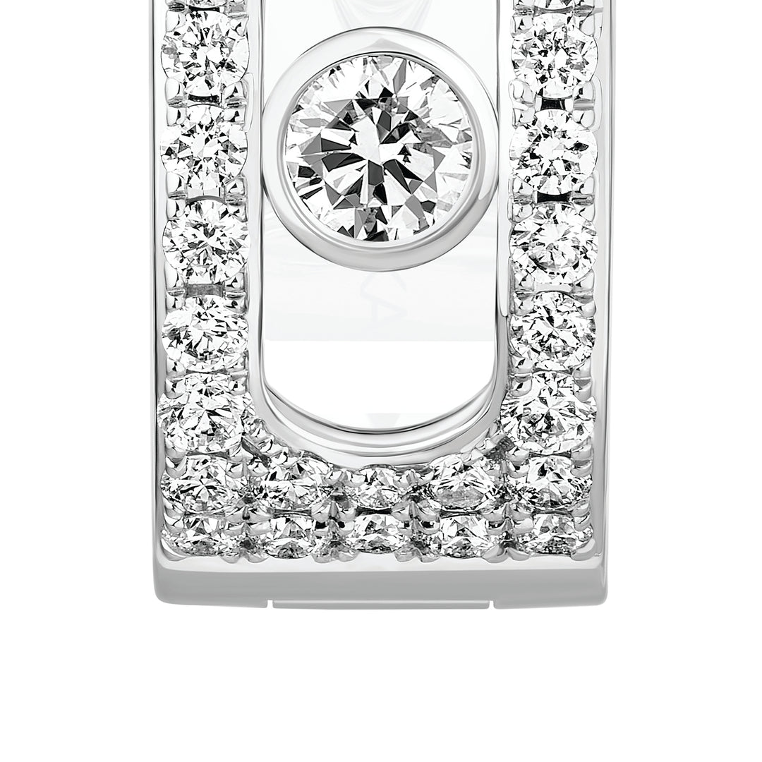 Boucles d’oreilles Messika Move Noa créoles pavées 12 mm en or blanc 18k et diamants 15416-WG