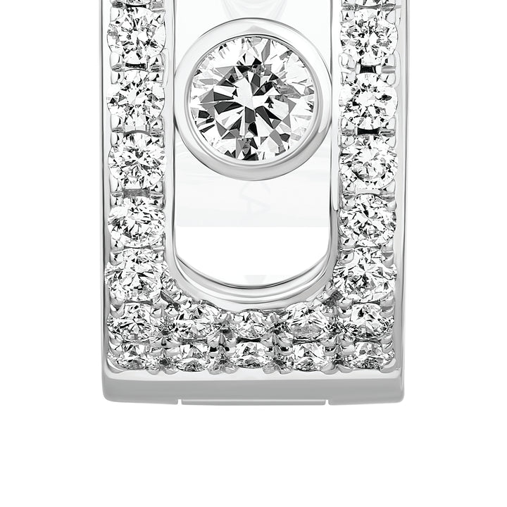 Boucles d’oreilles Messika Move Noa créoles pavées 12 mm en or blanc 18k et diamants 15416-WG