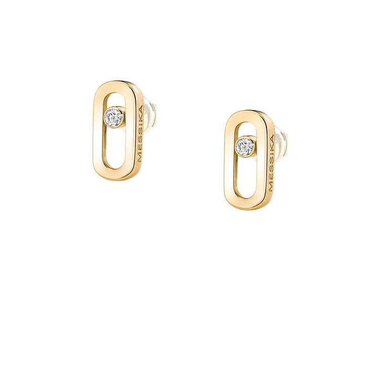 Boucles d'oreilles Messika Move Uno en or jaune 18k et diamants 12305-YG