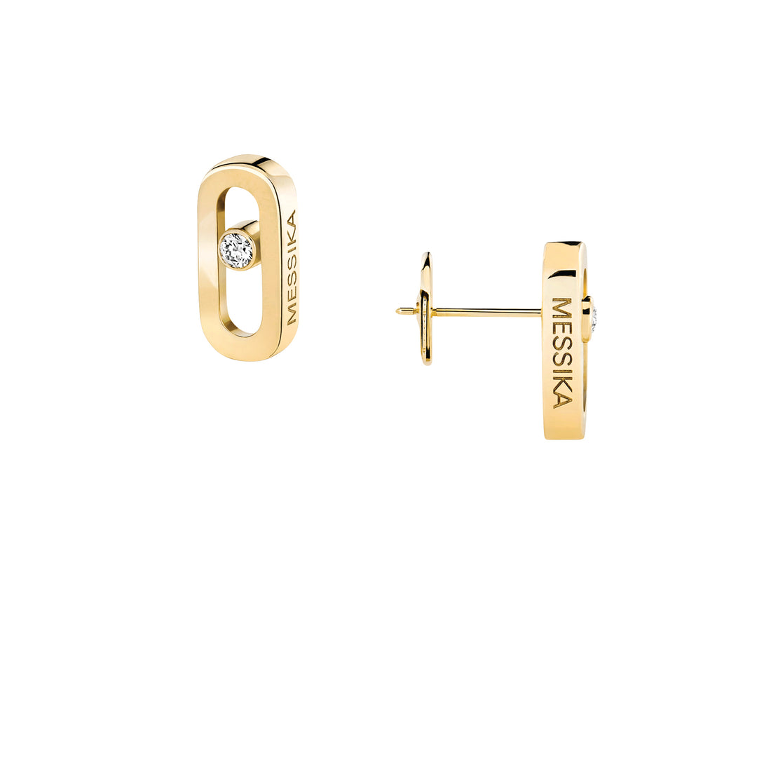 Boucles d'oreilles Messika Move Uno en or jaune 18k et diamants 12305-YG