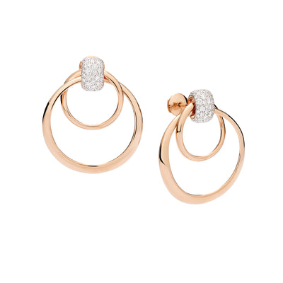 Boucles d'oreilles Pomellato Together en or rose 18k et diamants POC6011-O7WHR-DB000