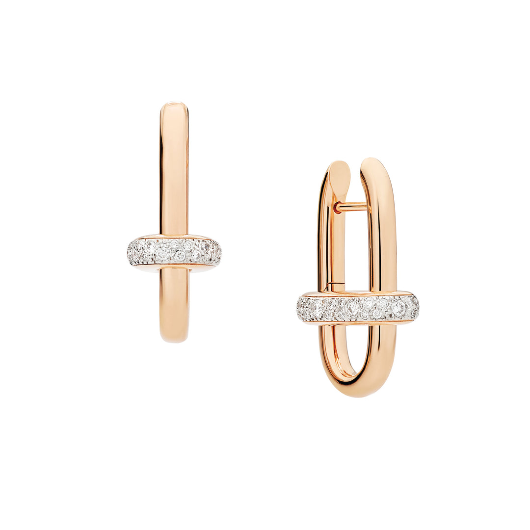 Boucles d'oreilles Pomellato Iconica en or rose 18k diamants POC5060-O7WHR-DB000