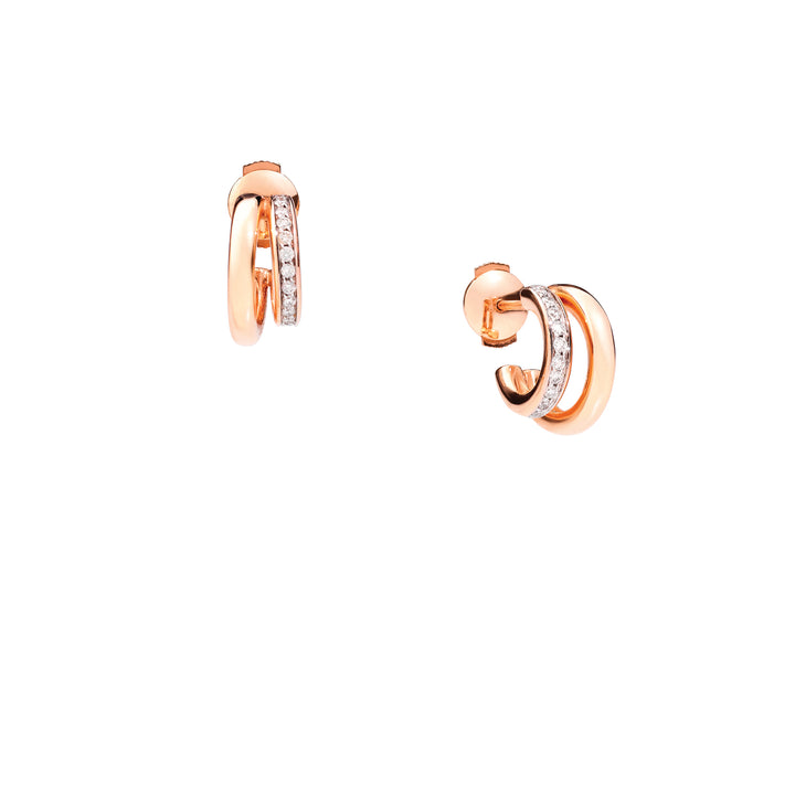 Pomellato Together 18k Rose Gold Diamond Earrings POB8111-O7000-DB000