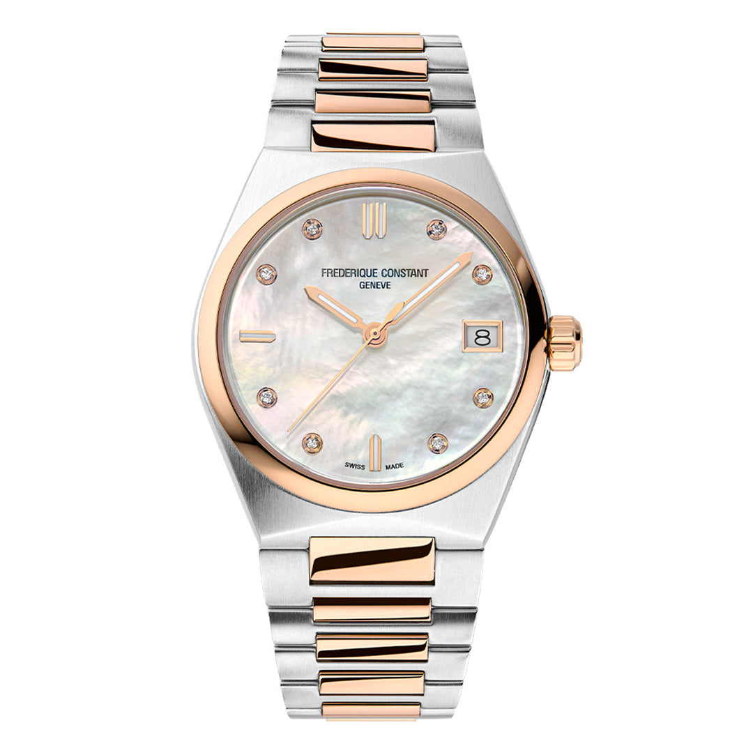 Frederique Constant Highlife Ladies Quartz Rose Gold-Tone Steel Watch 31 mm FC-240MPWD2NH22B