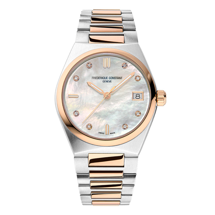 Frederique Constant Highlife Ladies Quartz Rose Gold-Tone Steel Watch 31 mm FC-240MPWD2NH22B