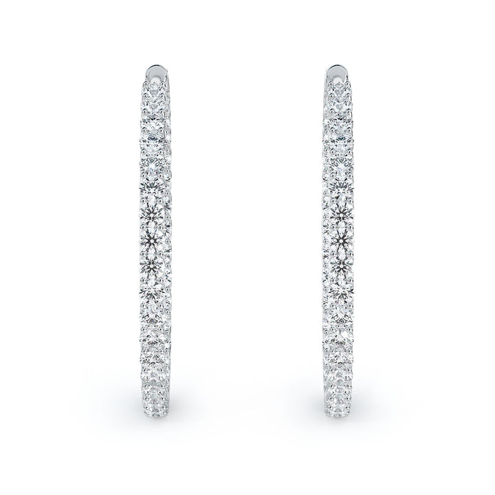 Boucles d'oreilles anneaux à diamants