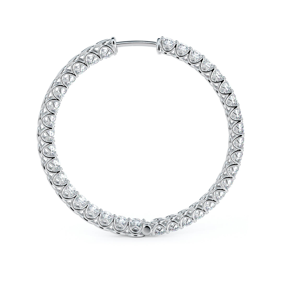 Boucles d'oreilles anneaux à diamants