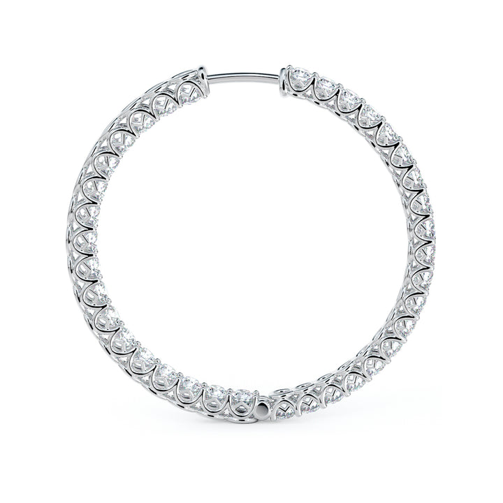 Boucles d'oreilles anneaux à diamants