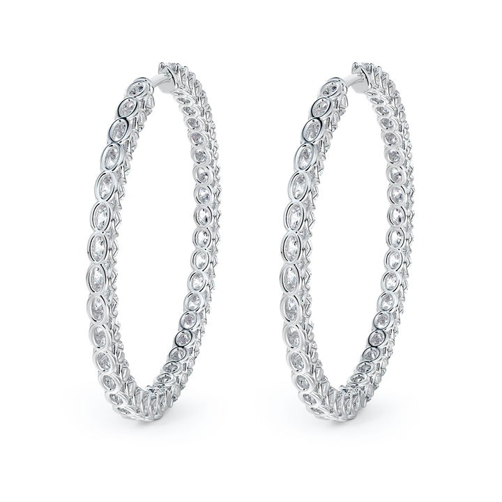 Boucles d'oreilles anneaux à diamants