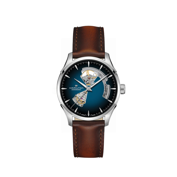 Hamilton Jazzmaster Open Heart Automatic Stainless Steel Watch with Leather Strap 40 mm H32675540