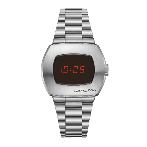 Montre Hamilton American Classic PSR Digital quartz en acier inoxydable 41 x 35 mm H52414130