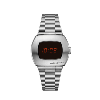 Montre Hamilton American Classic PSR Digital Quartz en acier inoxydable 41 x 35 mm H52414130