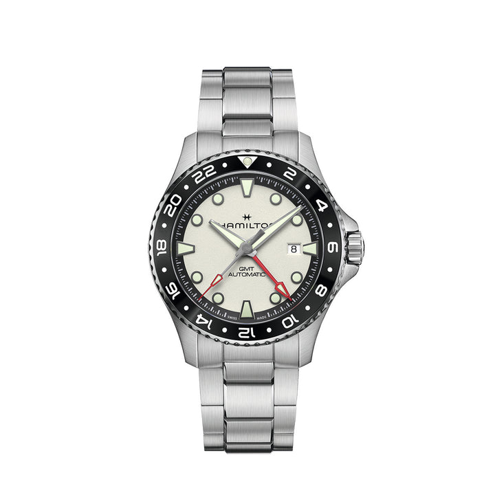 Montre Hamilton Khaki Navy Scuba Automatic GMT en acier inoxydable 43 mm H82555150