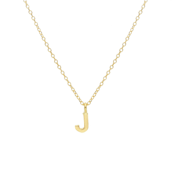 Collier en or jaune 18K lettre J