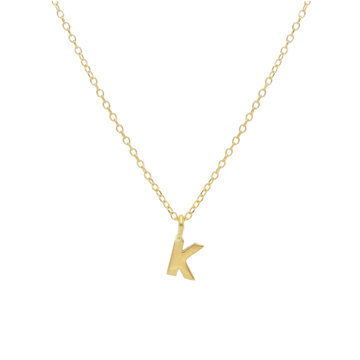 Collier en or jaune 18K lettre K