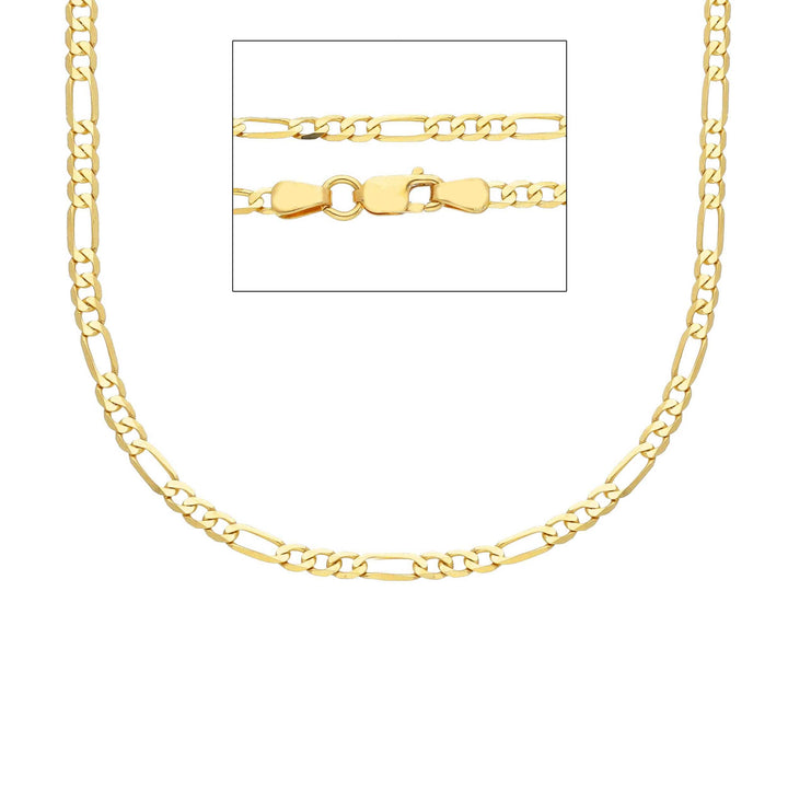 Chaîne en or jaune 18K style Figaro 2.5 mm