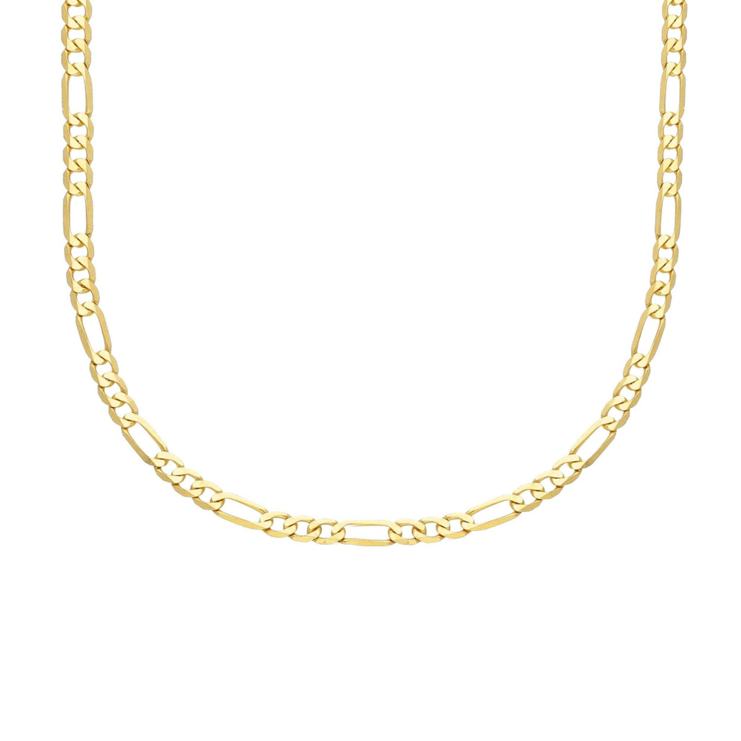 18K Yellow Gold Figaro Style Chain 2.5 mm