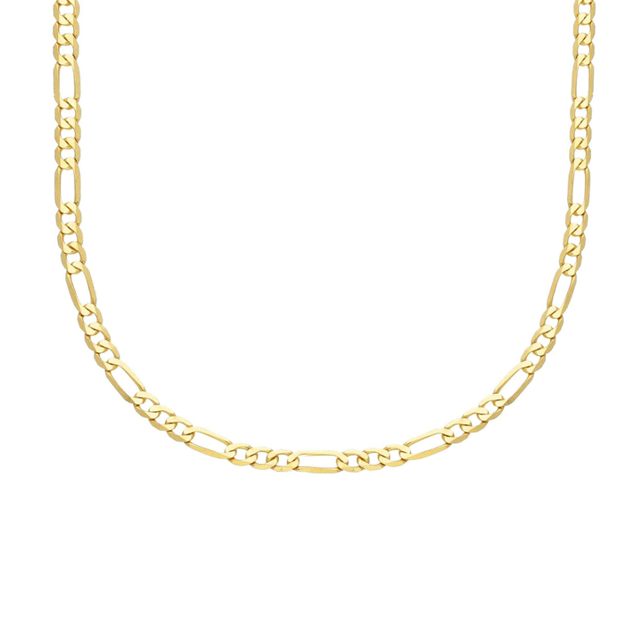 Chaîne en or jaune 18K style figaro de 2,5 mm