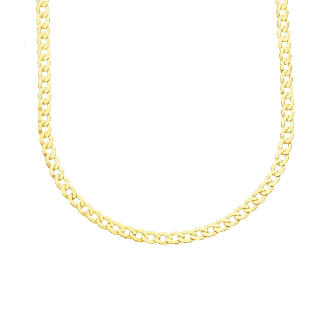 18k Yellow Gold 4 mm Gourmette Style Chain