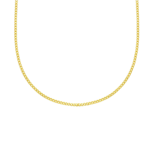 Chaîne en or jaune 18K style gourmette de 1,5 mm