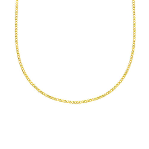 Chaîne en or jaune 18K style gourmette de 1,5 mm