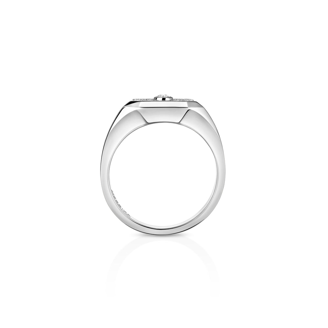 Bague Messika Chevalière Move Joaillerie Pavée en or blanc 18k et diamants 13654-WG